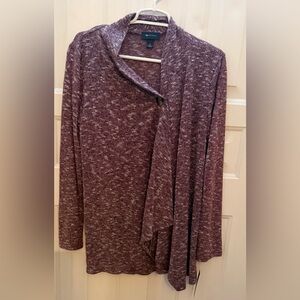 AB Studio Burgundy Cardigan Sweater NWT Medium